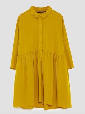 Mustard yellow shirtdress